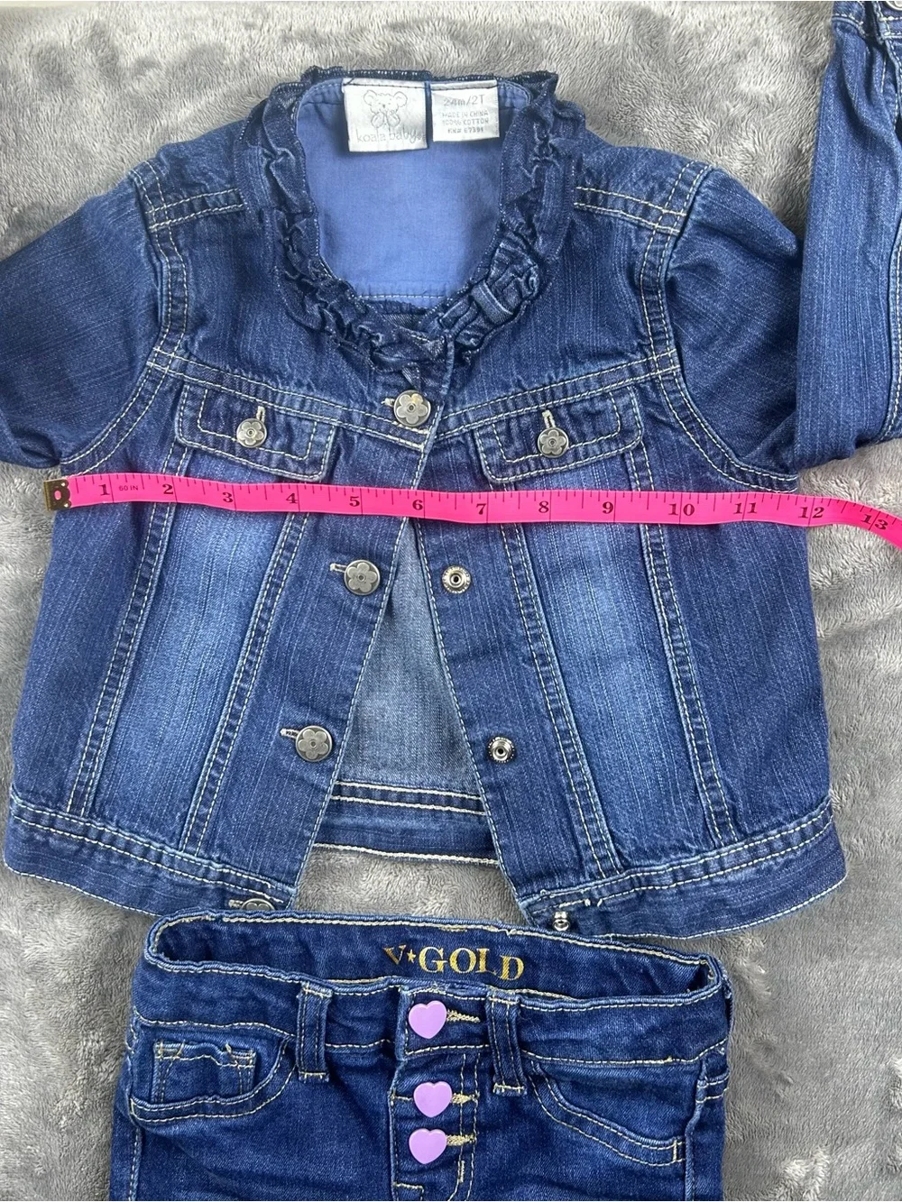 Girls 2T Denim Jacket & Unicorn Jeans 2 Piece Outfit